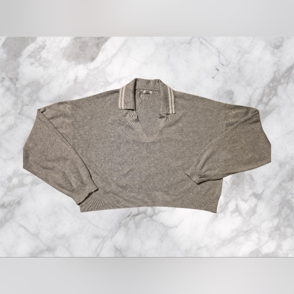 Garage Boxy Cropped Polo Sweater S Like New - Picture 7 of 13